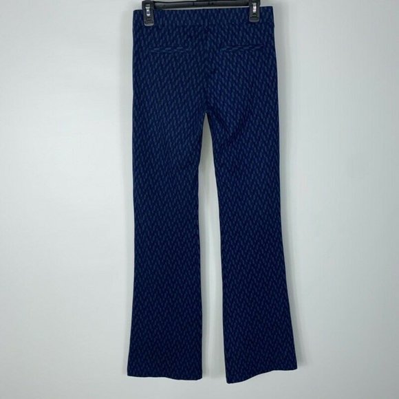 Betabrand Womens Bootcut Pants Blue Chevron S New - Picture 3 of 12